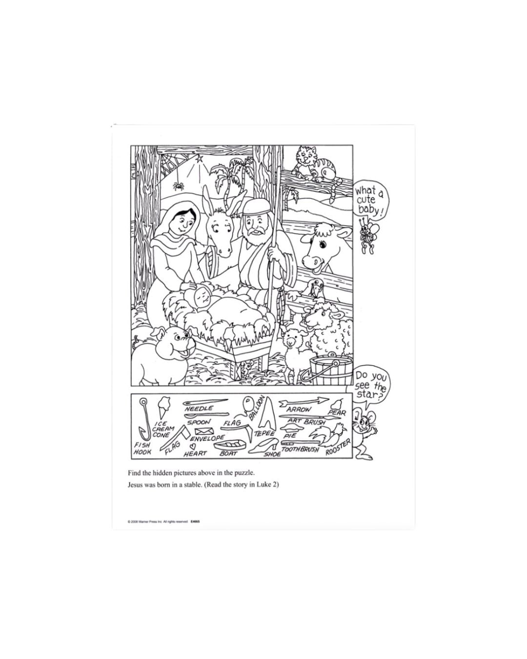 New Testament Hidden Picture Puzzels, Coloring & Activity Book