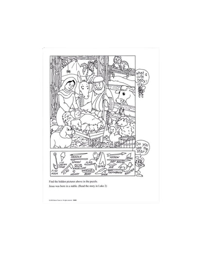 New Testament Hidden Picture Puzzels, Coloring & Activity Book