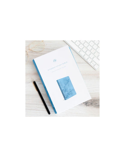 Student Study Bible, TruTone, Sky Blue with Ivy Design
