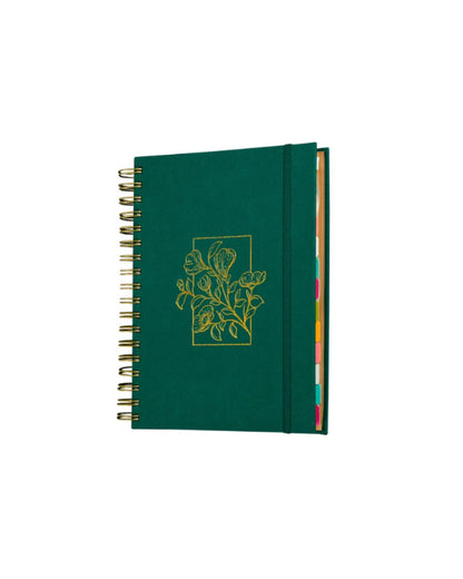 Planner Meu Plano Perfeito | Capa Dura Com Tecido Verde