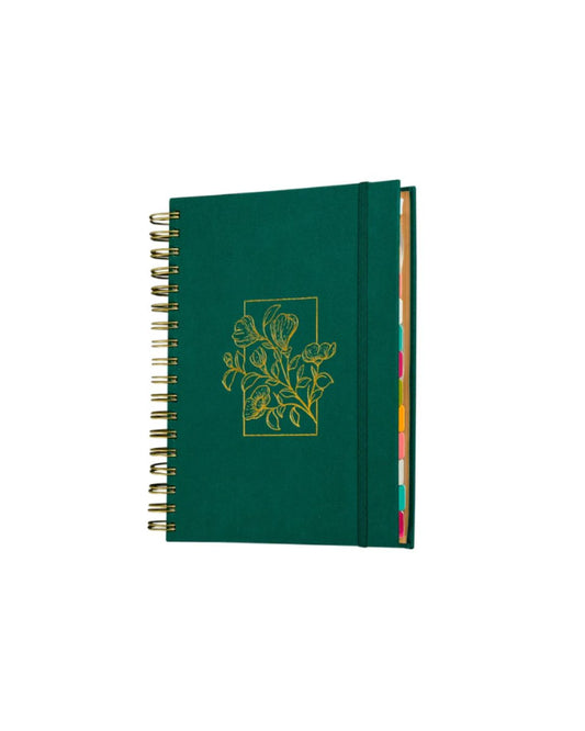 Planner Meu Plano Perfeito | Capa Dura Com Tecido Verde