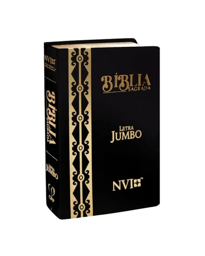 Bíblia Sagrada Letra Jumbo | NVI | Capa Arabesco Preta