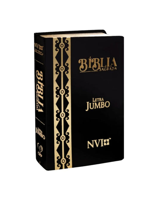 Bíblia Sagrada Letra Jumbo | NVI | Capa Arabesco Preta