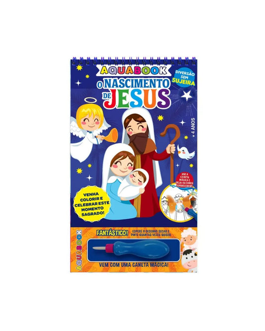 Aquabook O Nascimento de Jesus | Vem com Uma Caneta Magica