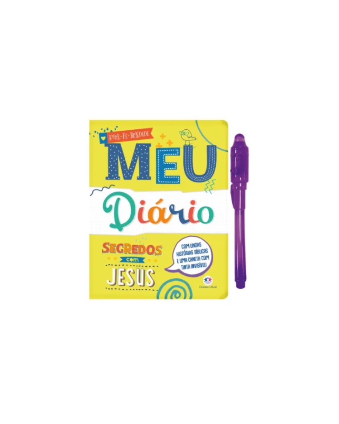 Meu Diário Segredos com Jesus | C/ Caneta de Tinta Invísivel