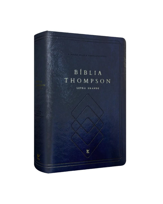 Bíblia Thompson de Estudo | AEC | Letra Grande | Capa Luxo Azul
