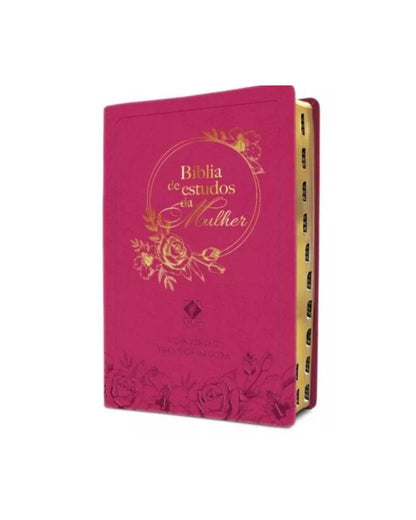 Bíblia de Estudo da Mulher | NVT | Capa Rosa
