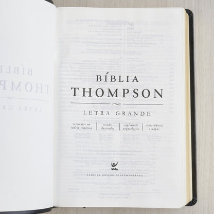 Bíblia de Estudo Thompson | AEC Letra Grande | Preta Luxo