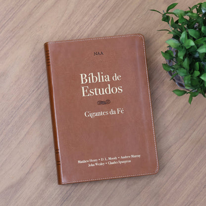 Bíblia de Estudos | NAA | Gigantes da Fé | Marrom