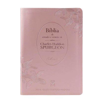 Bíblia de Estudos e Sermões de C. H. Spurgeon | NVT | Capa Rosé